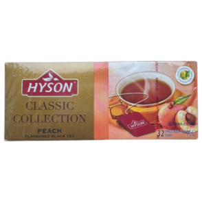 Hyson Peach Infused Black Tea, 32 Tea Bags 32g