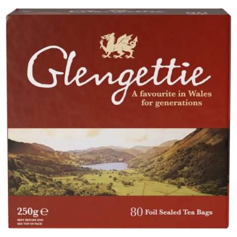 Glengettie Welsh Breakfast Tea, 80 Tea Bags 250g, Black Tea, Tata Consumer Products UK Group Limited. Sold by Teas.co.uk.