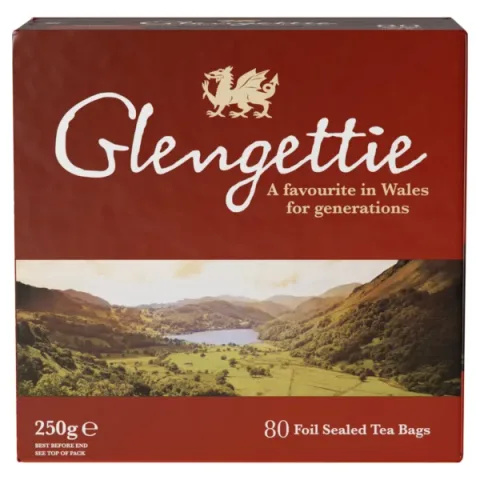 Glengettie Welsh Breakfast Tea, 80 Tea Bags 250g