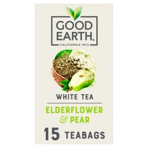 Good Earth Elderflower and Pear White Tea, 15 Tea Bags 18g, Fruit and Herbal Tea, Tata Consumer Products UK Group Limited. Sold by Teas.co.uk.