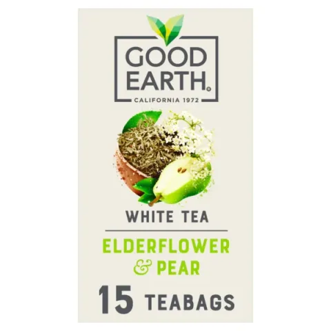 Good Earth Elderflower and Pear White Tea, 15 Tea Bags 18g