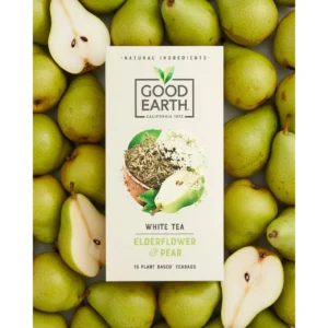 Good Earth Elderflower and Pear White Tea, 15 Tea Bags 18g, Fruit and Herbal Tea, Tata Consumer Products UK Group Limited. Sold by Teas.co.uk.