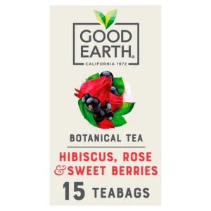 Good Earth Hibiscus, Rose and Sweet Berries, 15 Tea Bags 42g, Fruit and Herbal Tea, Tata Consumer Products UK Group Limited. Sold by Teas.co.uk.