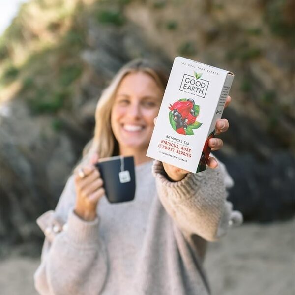 Good Earth Hibiscus, Rose and Sweet Berries, 15 Tea Bags 42g, Fruit and Herbal Tea, Tata Consumer Products UK Group Limited. Sold by Teas.co.uk.