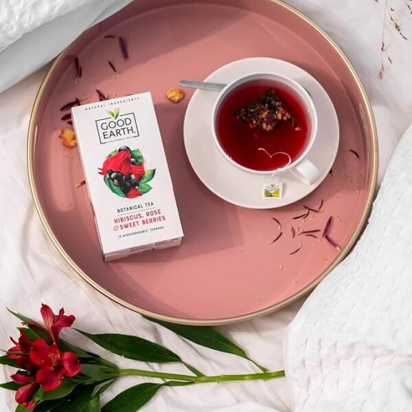 Good Earth Hibiscus, Rose And Sweet Berries, 15 Tea Bags 42G, Worldwide Teas, Tata Consumer Products Uk Group Limited. Sold By Teas.co.uk.