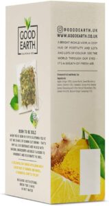 Good Earth Lemon, Ginger and Turmeric, 15 Tea Bags 42g, Worldwide Teas, Tata Consumer Products UK Group Limited. Sold by Teas.co.uk.