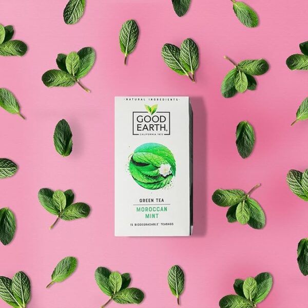 Good Earth Moroccan Mint Green Tea, 15 Tea Bags 27g, Fruit and Herbal Tea, Tata Consumer Products UK Group Limited. Sold by Teas.co.uk.