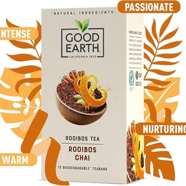 Good Earth Rooibos Chai, 15 Tea Bags 34.5G, Worldwide Teas, Tata Consumer Products Uk Group Limited. Sold By Teas.co.uk.