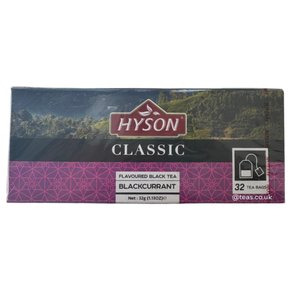 Hyson Blackcurrant Infused Black Tea, 32 Tea Bags 32g, Black Tea, Empire Brands (Pvt) Ltd. Sold by Teas.co.uk.