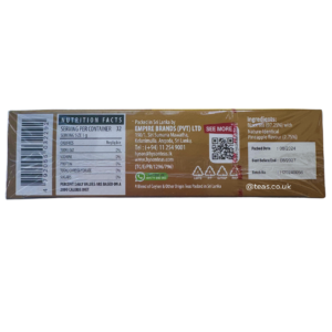 Hyson Pineapple Infused Black Tea, 32 Tea Bags 32G, Black Tea, Empire Brands (Pvt) Ltd. Sold By Teas.co.uk.