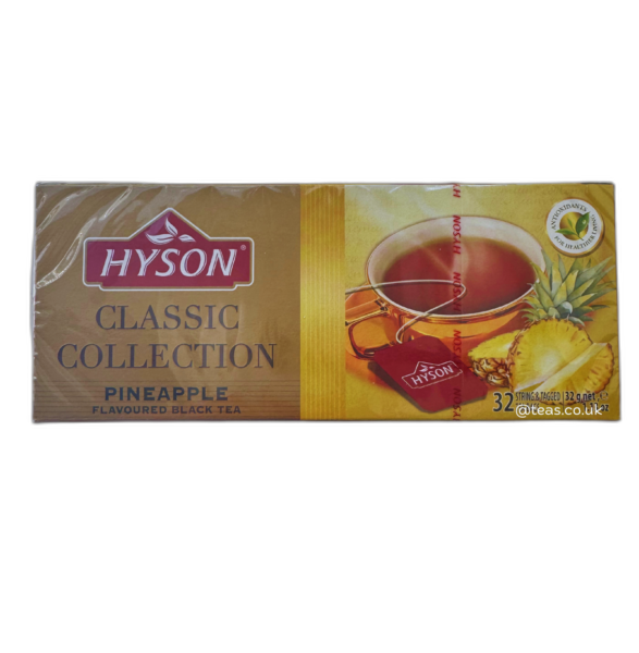 Hyson Pineapple Infused Black Tea, 32 Tea Bags 32g, Black Tea, Empire Brands (Pvt) Ltd. Sold by Teas.co.uk.