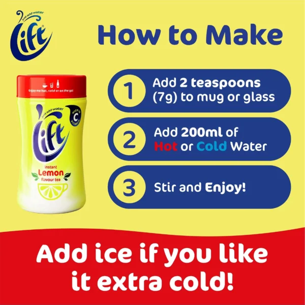Www-Teas-Co-Uk-Lift-Instant-Lemon-Black-Tea-165G-5060123606645-Brewing-Instructions Lift Instant Lemon Black Tea, 165G