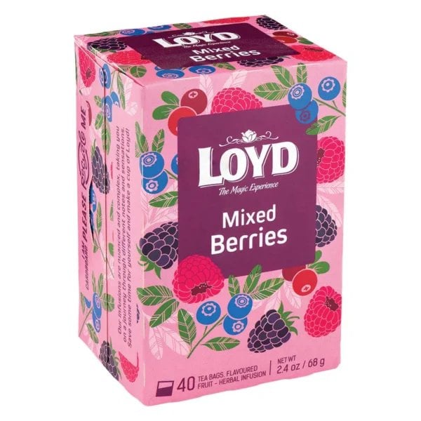 Loyd Mixed Berries, 40 Tea Bags 68g, Worldwide Teas, Mokate S.A.. Sold by Teas.co.uk.