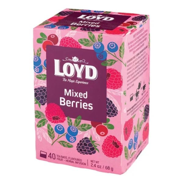 Loyd Mixed Berries, 40 Tea Bags 68g, Fruit and Herbal Tea, Mokate S.A.. Sold by Teas.co.uk.