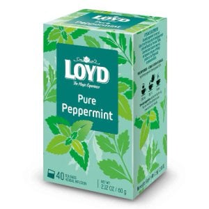 Loyd Pure Peppermint, 40 Tea Bags 60g, Fruit and Herbal Tea, Mokate S.A.. Sold by Teas.co.uk.