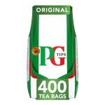 PG Tips Original English Breakfast, 400 Tea Bags 1.16kg, Everyday Tea Bags, Lipton Teas and Infusions UK Limited. Sold by Teas.co.uk.