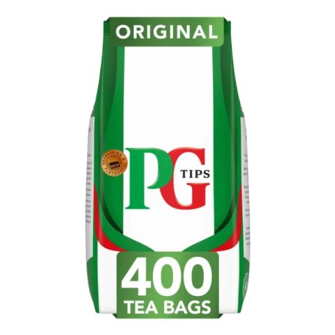 PG Tips Original English Breakfast, 400 Tea Bags 1.16kg, Black Tea, Lipton Teas and Infusions UK Limited. Sold by Teas.co.uk.