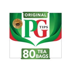 Pg Tips Original English Breakfast, 80 Tea Bags 232G, Everyday Tea Bags, Lipton Teas And Infusions Uk Limited. Sold By Teas.co.uk.