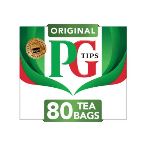 PG Tips Original English Breakfast, 80 Tea Bags 232g, Black Tea, Lipton Teas and Infusions UK Limited. Sold by Teas.co.uk.