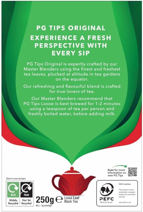 Pg Tips Original Loose Leaf Tea, 250G