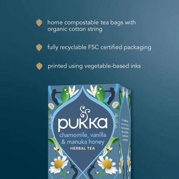 Pukka Organic Chamomile, Vanilla and Manuka Honey, 20 Tea Bags 32g