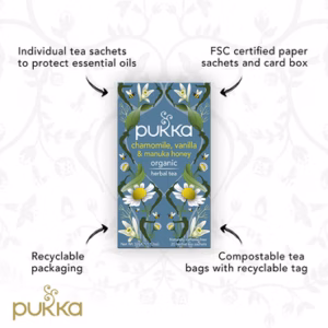 Pukka Organic Chamomile, Vanilla and Manuka Honey, 20 Tea Bags 32g