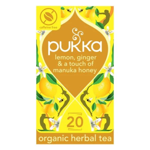 Pukka Organic Lemon, Ginger and Manuka Honey, 20 Tea Bags 34g