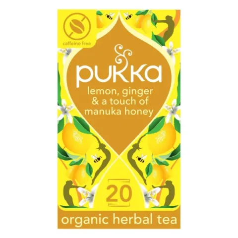 Pukka Organic Lemon, Ginger and Manuka Honey, 20 Tea Bags 34g