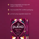 Pukka Organic Night Time Berry, 20 Tea Bags 36g, English Tea, Pukka Herbs Limited. Sold by Teas.co.uk.