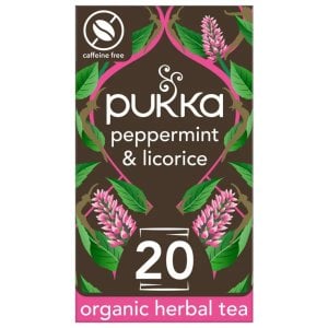 Pukka Organic Peppermint and Licorice, 20 Tea Bags 30g, English Tea, Pukka Herbs Limited. Sold by Teas.co.uk.