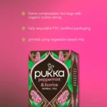 Pukka Organic Peppermint and Licorice, 20 Tea Bags 30g, English Tea, Pukka Herbs Limited. Sold by Teas.co.uk.