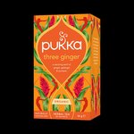 Pukka Organic Three Ginger, 20 Tea Bags 36g, Organic Tea Bags, Pukka Herbs Limited. Sold by Teas.co.uk.