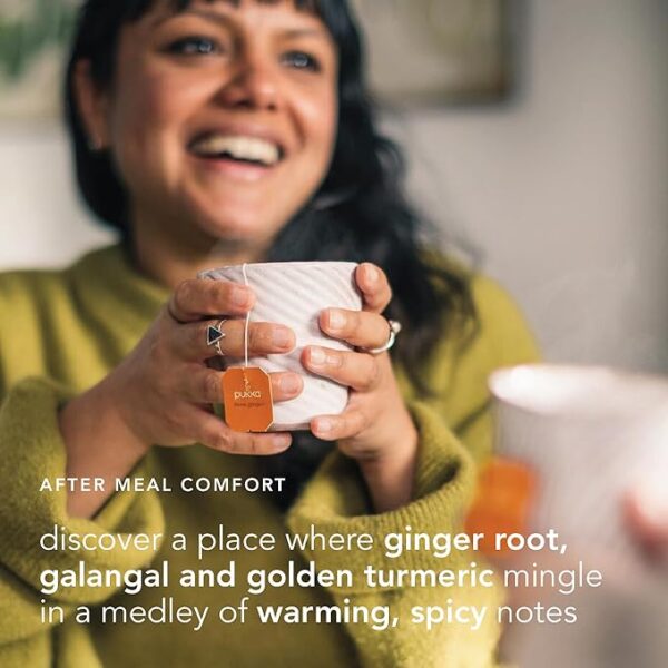 Www-Teas-Co-Uk-Pukka-Organic-Three-Ginger-20-Tea-Bags-36G-5065000523145-Lady-Holding-Tea Pukka Organic Three Ginger, 20 Tea Bags 36G
