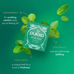 Pukka Organic Three Mint, 20 Tea Bags 32g, Fruit and Herbal Tea, Pukka Herbs Limited. Sold by Teas.co.uk.