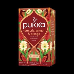 Pukka Organic Turmeric, Ginger and Orange, 20 Tea Bags 36g, English Tea, Pukka Herbs Limited. Sold by Teas.co.uk.
