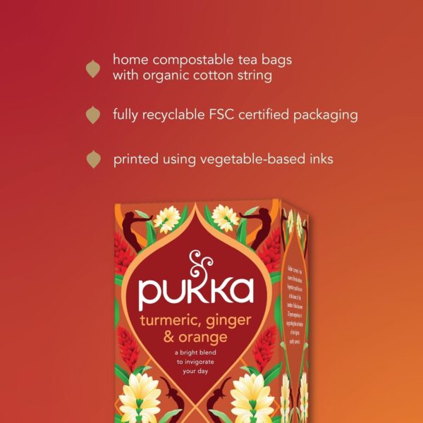 Pukka Organic Turmeric, Ginger and Orange, 20 Tea Bags 36g, English Tea, Pukka Herbs Limited. Sold by Teas.co.uk.