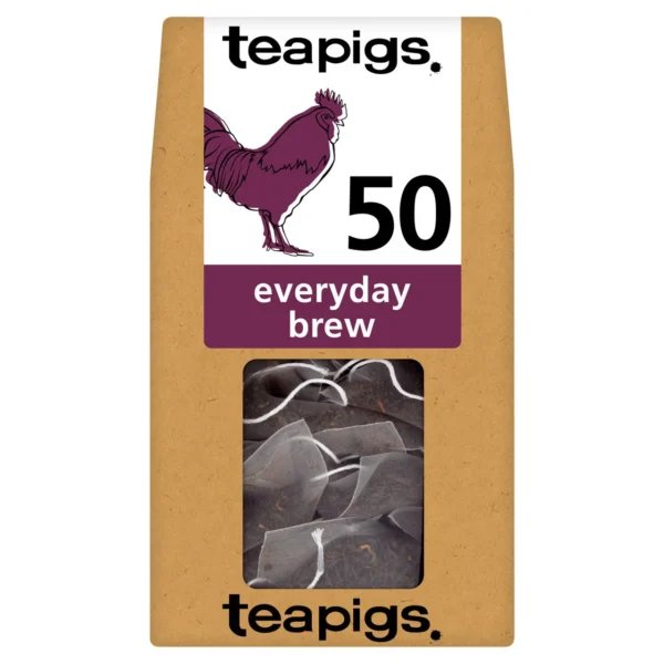 Teapigs Everyday Brew, 50 Tea Bags 125G, English Breakfast, Teapigs Limited. Sold By Teas.co.uk.