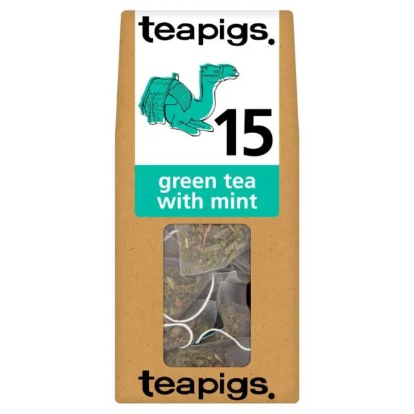 Teapigs Green Tea with Mint, 15 Tea Bags 37.5g, English Tea, Teapigs Limited. Sold by Teas.co.uk.