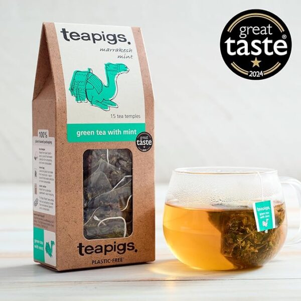 Teapigs Green Tea with Mint, 15 Tea Bags 37.5g, English Tea, Teapigs Limited. Sold by Teas.co.uk.
