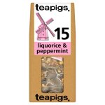 Teapigs Liquorice and Peppermint, 15 Tea Bags 45g, Fruit and Herbal Tea, Teapigs Limited. Sold by Teas.co.uk.
