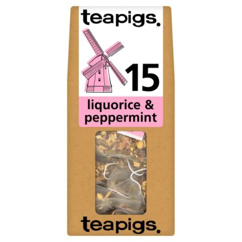 Teapigs Liquorice and Peppermint, 15 Tea Bags 45g, English Tea, Teapigs Limited. Sold by Teas.co.uk.
