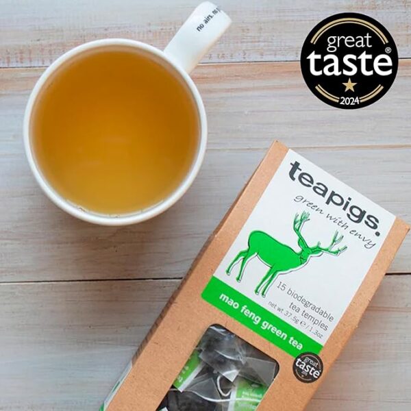 Teapigs Mao Feng Green Tea, 15 Tea Bags 37.5g, English Tea, Teapigs Limited. Sold by Teas.co.uk.