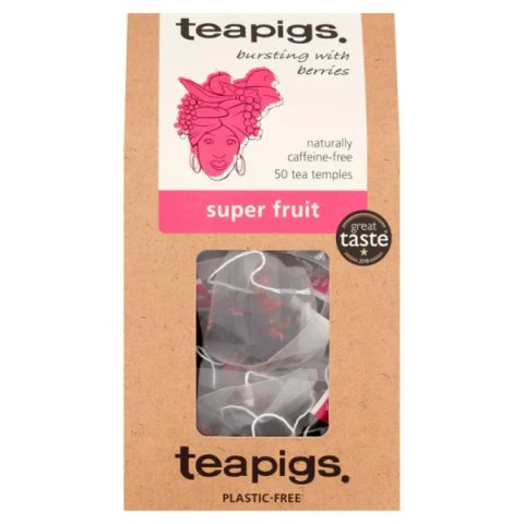 Teapigs Superfruit, 50 Tea Bags 125g, Decaffeinated Speciality Teas, Teapigs Limited. Sold by Teas.co.uk.