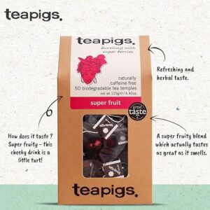 Teapigs Superfruit, 50 Tea Bags 125g, Fruit and Herbal Tea, Teapigs Limited. Sold by Teas.co.uk.