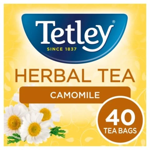 Tetley Camomile Herbal Tea, 40 Tea Bags 60g, English Tea, Tata Consumer Products UK Group Limited. Sold by Teas.co.uk.