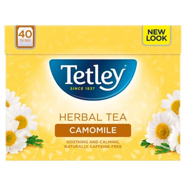 Tetley Camomile Herbal Tea, 40 Tea Bags 60g, English Tea, Tata Consumer Products UK Group Limited. Sold by Teas.co.uk.