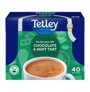 Tetley Chocolate and Mint Tart, 40 Tea Bags 80g, Black Tea, Tata Consumer Products UK Group Limited. Sold by Teas.co.uk.