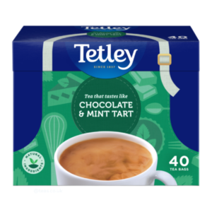 Tetley Chocolate and Mint Tart, 40 Tea Bags 80g