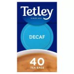 Tetley Decaf English Breakfast, 40 Tea Bags 125g, Decaffeinated Black Teas, Tata Consumer Products UK Group Limited. Sold by Teas.co.uk.