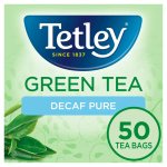 Tetley Decaf Pure Green Tea, 50 Tea Bags 100g, English Tea, Tata Consumer Products UK Group Limited. Sold by Teas.co.uk.